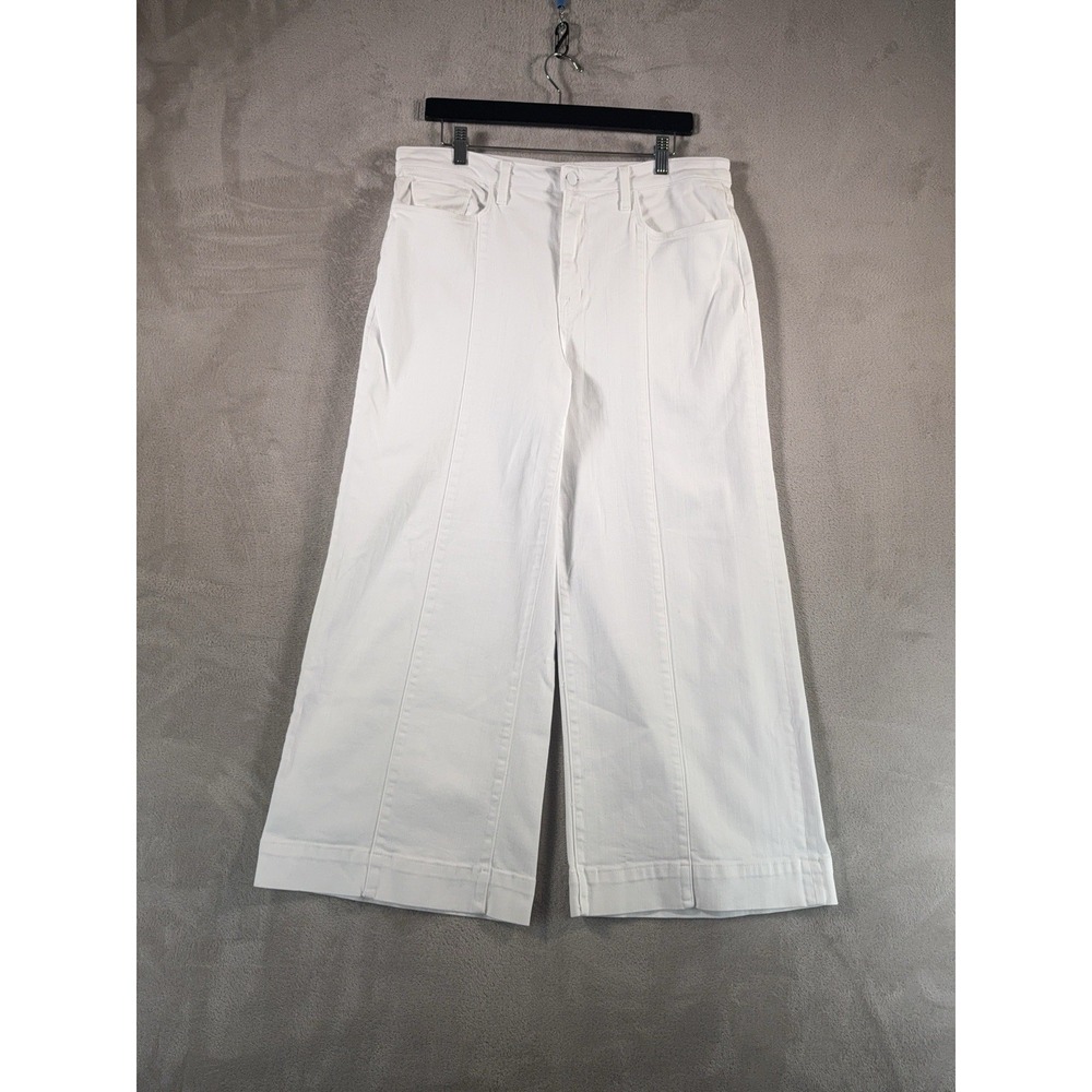 L'AGENCE Sandy High Rise Wide Leg Jeans Womens Size 31x26 White Denim